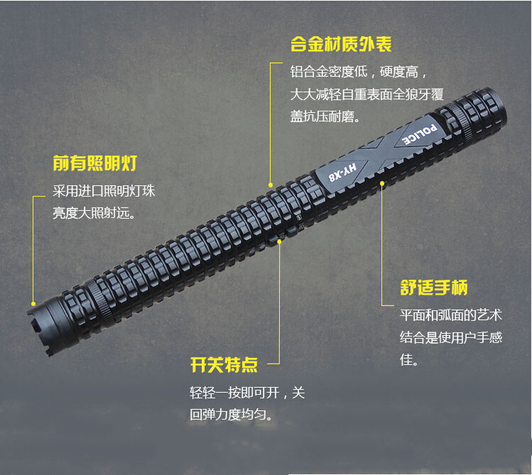 黑鷹X8超級(jí)合金鋰電電擊防身器 黑鷹X8超級(jí)合金鋰電電擊防身器
